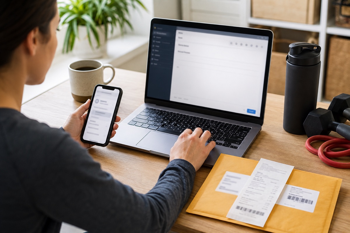 Gym member sending a cancellation email and keeping proof